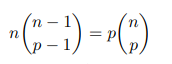 Discrete math problem: Let 1 ? p ? n. Consider n