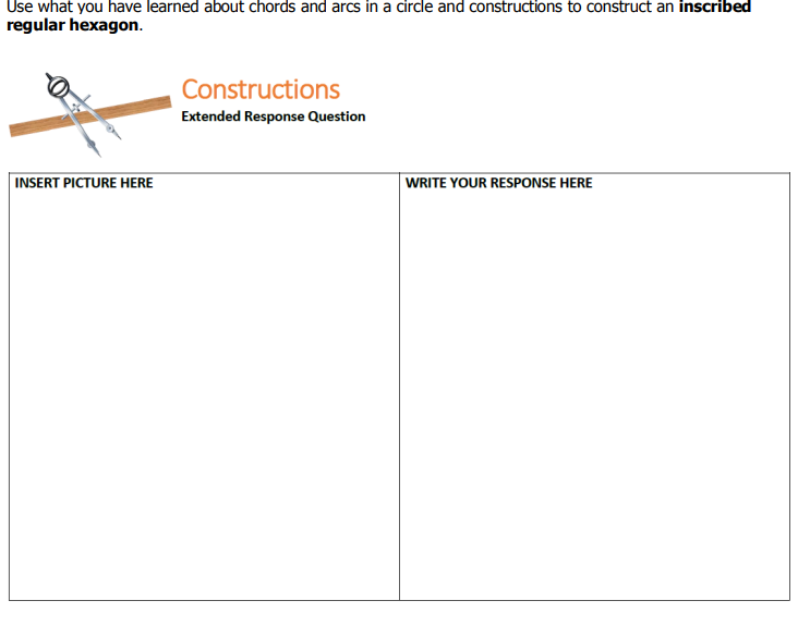Use what you have learned about chords and arcs
