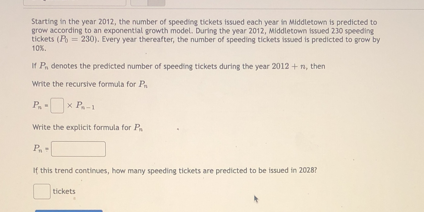 Starting in the year 2012, the number of speeding