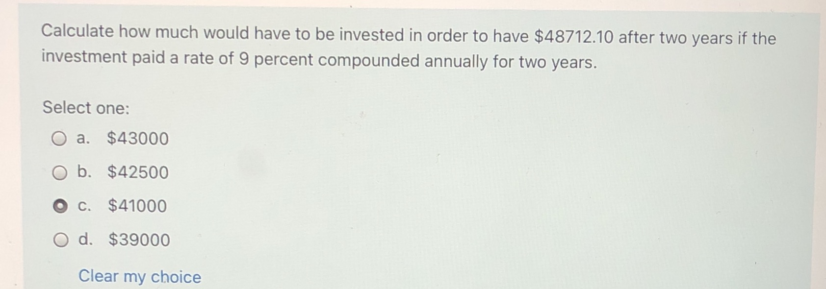 I need help with this question Calculate how much