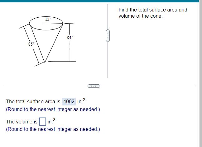 Find the lateral surface area and volume of the