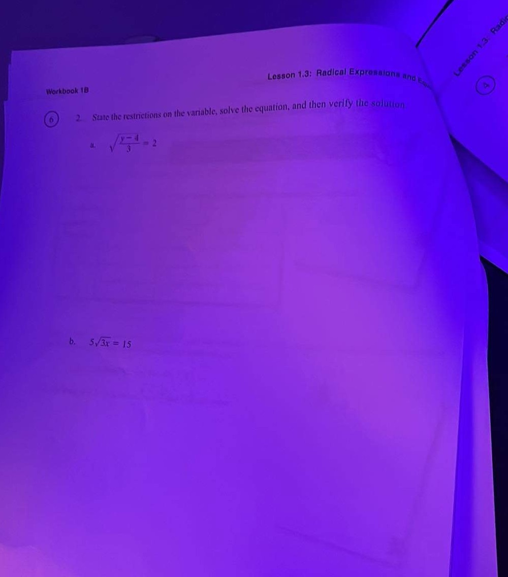 Help me answer this Lesson 13 Radi Lesson 1.3: