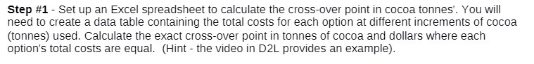 Step #1 - Set up an Excel spreadsheet to