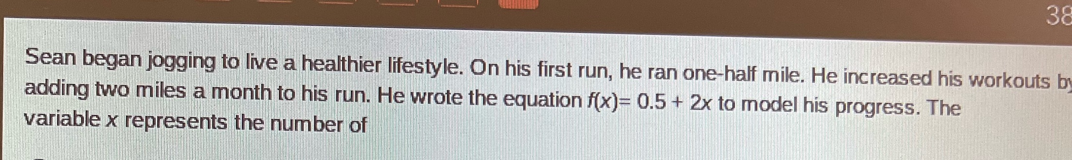 38 Sean began jogging to live a healthier