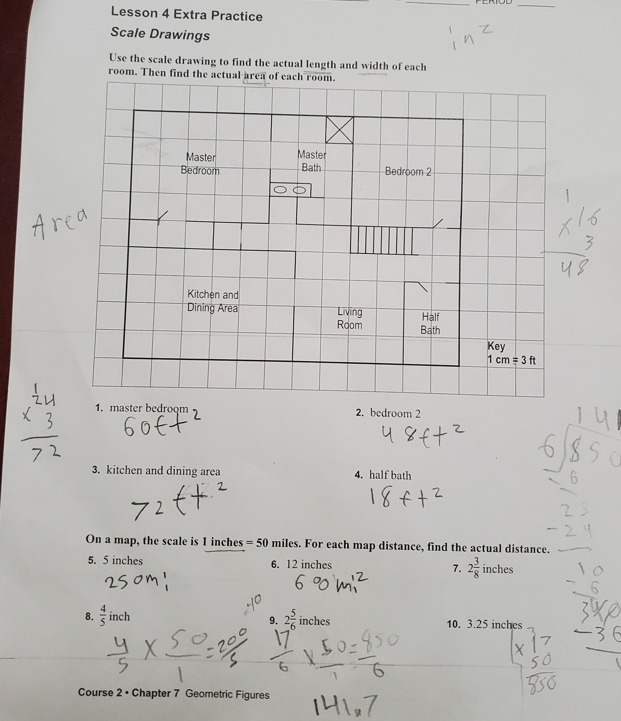 Lesson 4 Extra Practice Scale Drawings Inz Use