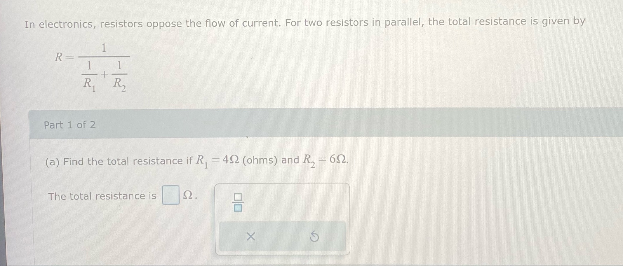Could use some help. In electronics, resistors