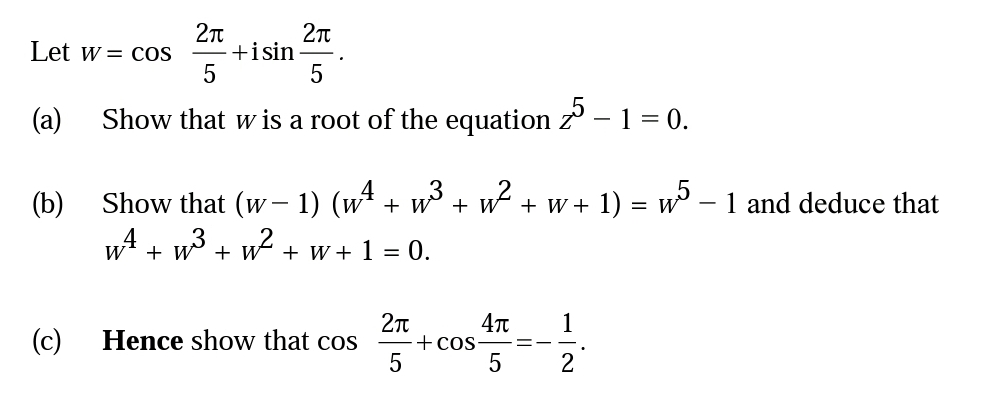 Complex number. advanced maths. show solution