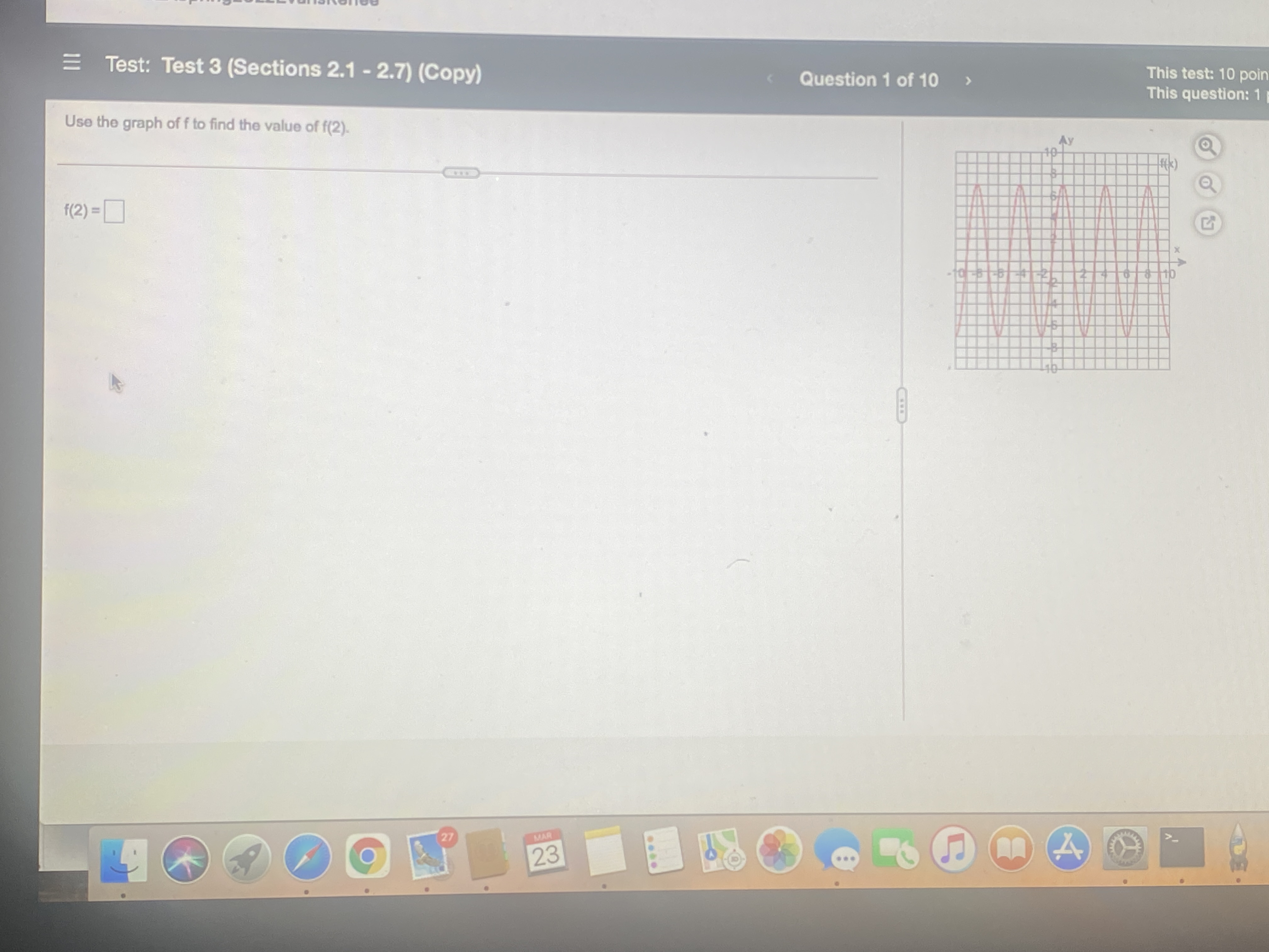 E Test: Test 3 (Sections 2.1 - 2.7) (Copy) <