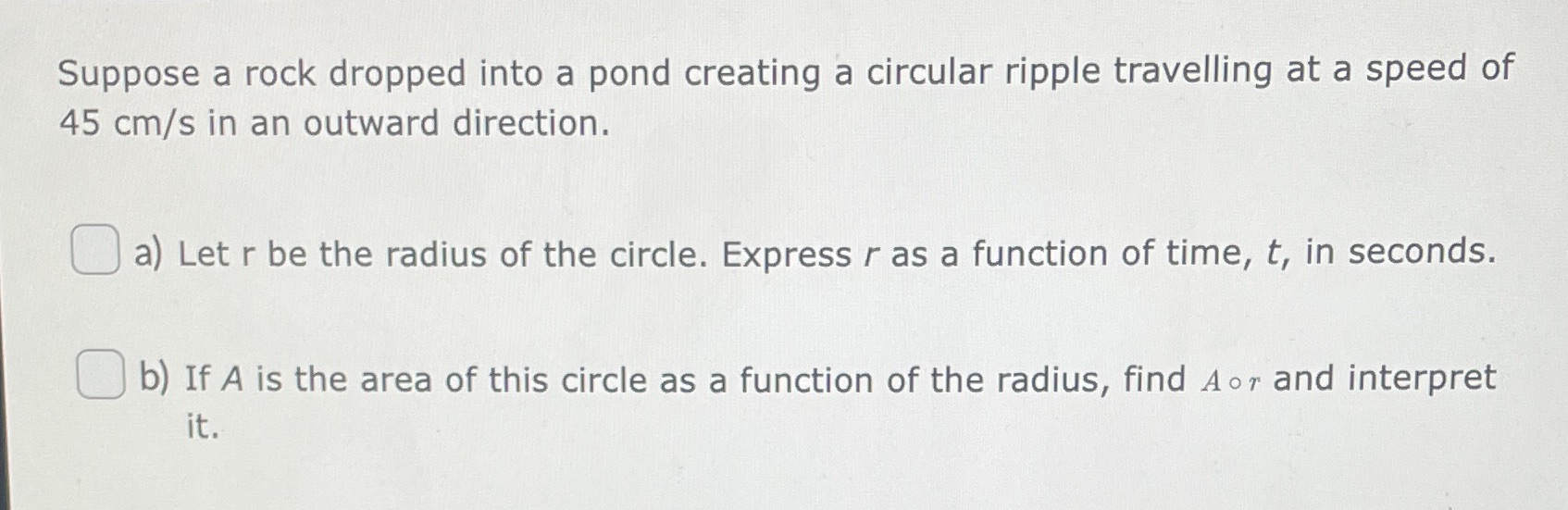 Operations on functions - MHF4U Suppose a rock