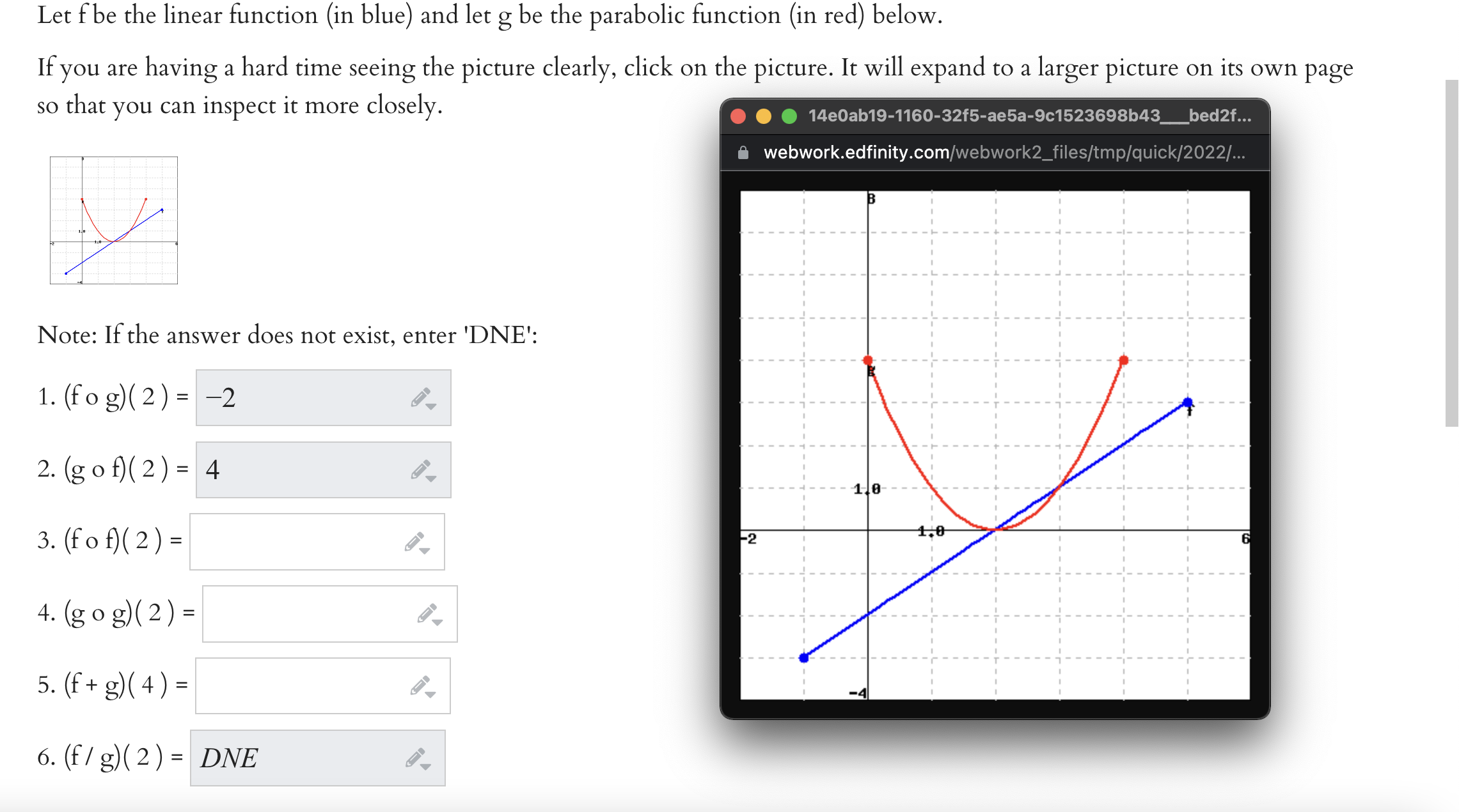 Domain & Range and Function Features c) g(x) = on
