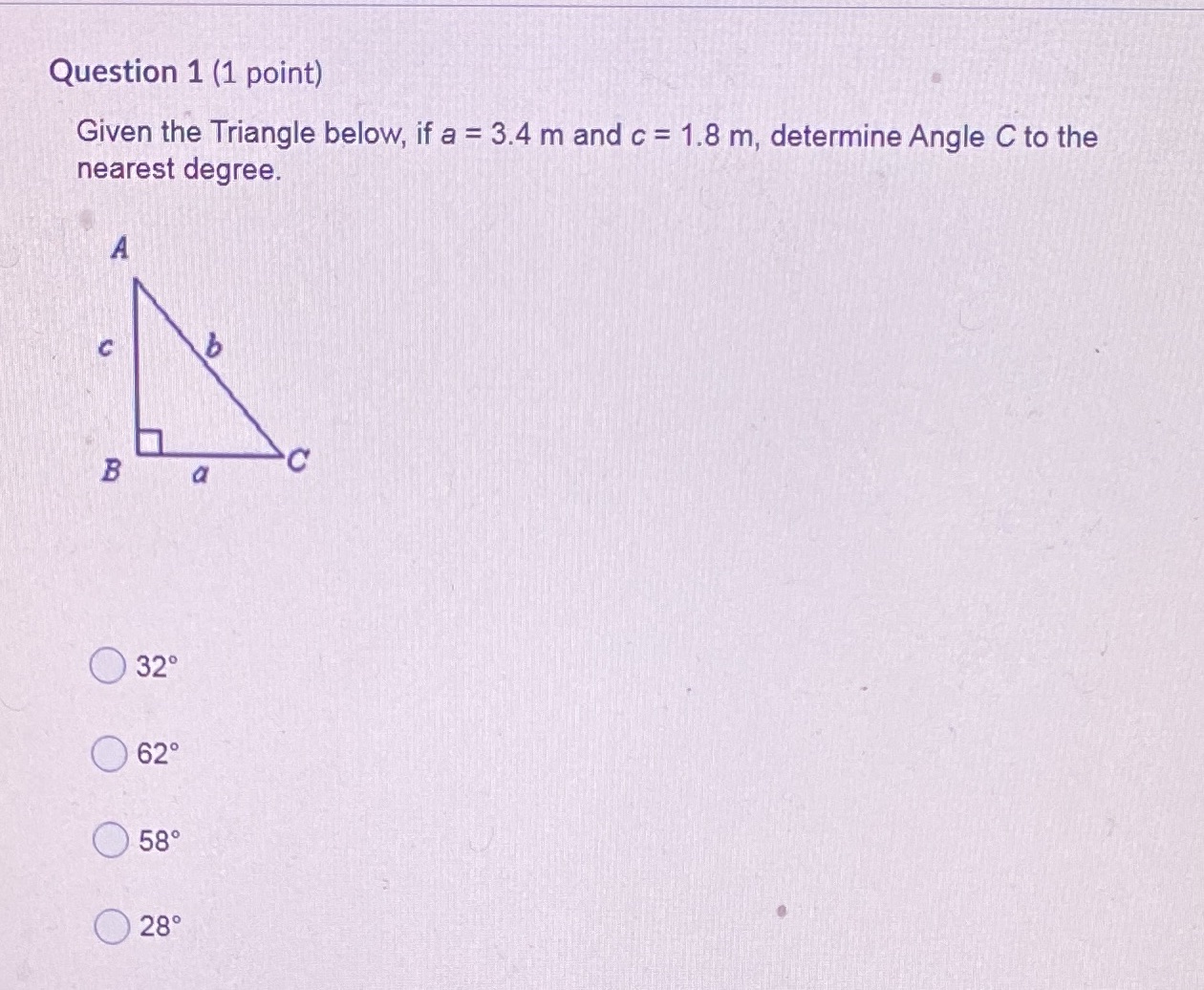 Which of these is the right answer? Question 1 (1