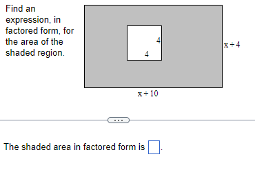 Find an expression, in factored form, for the