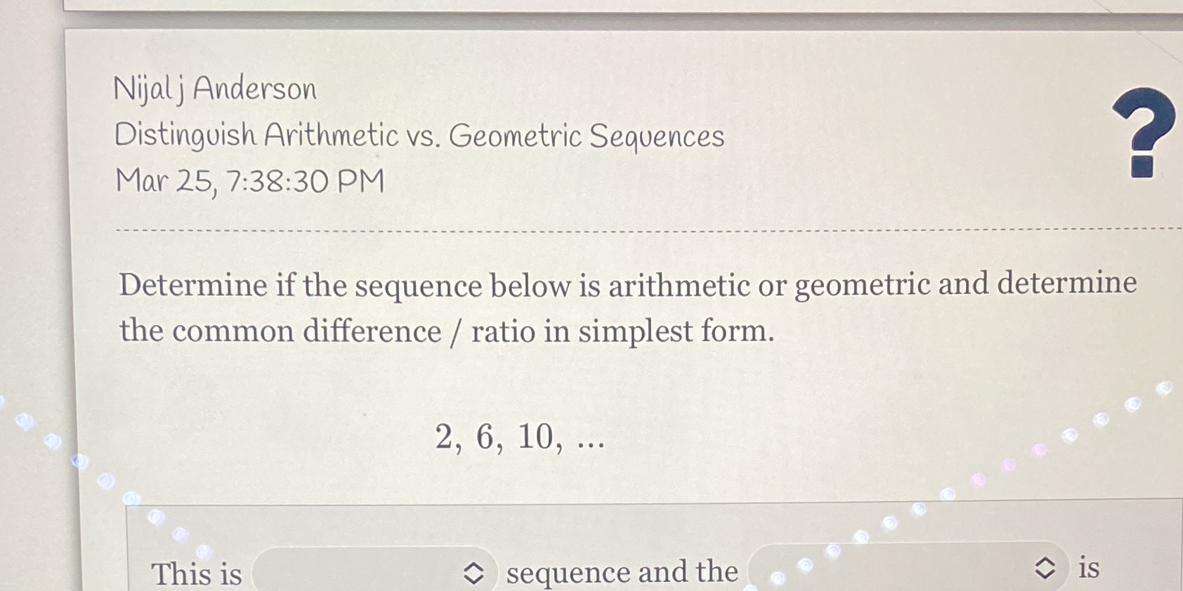 Nijal j Anderson Distinguish Arithmetic vs.