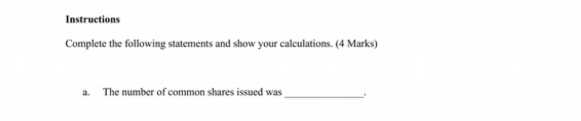 Instructions Complete the following statements