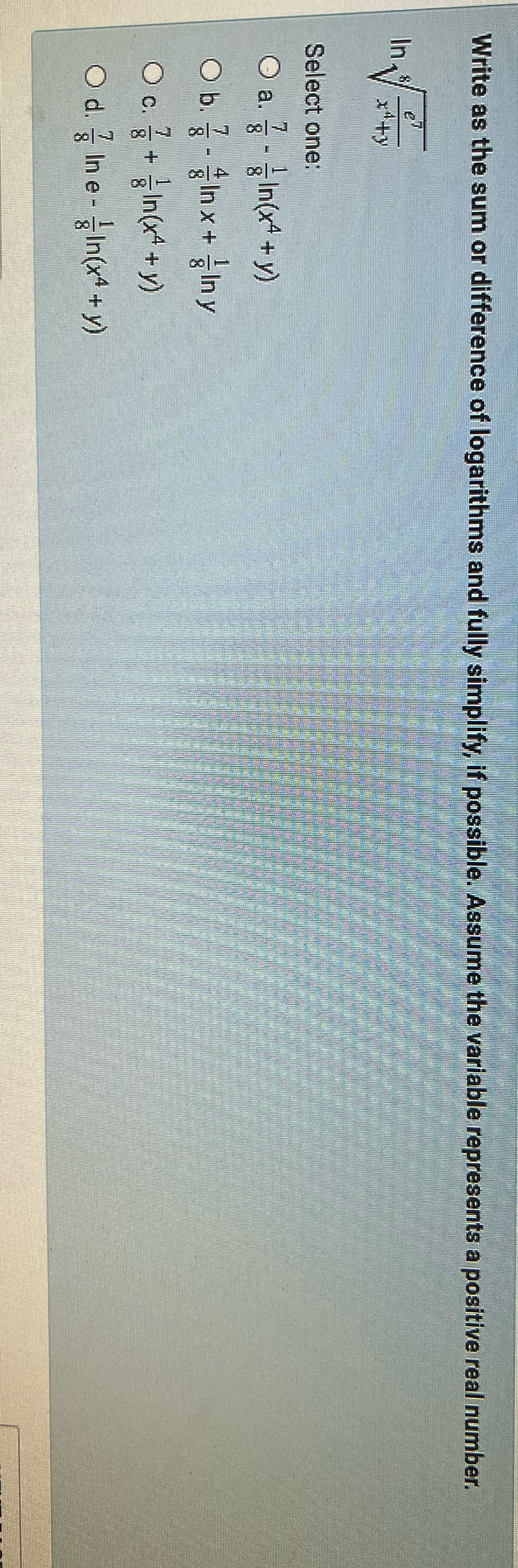 What letter is the answer Write as the sum or
