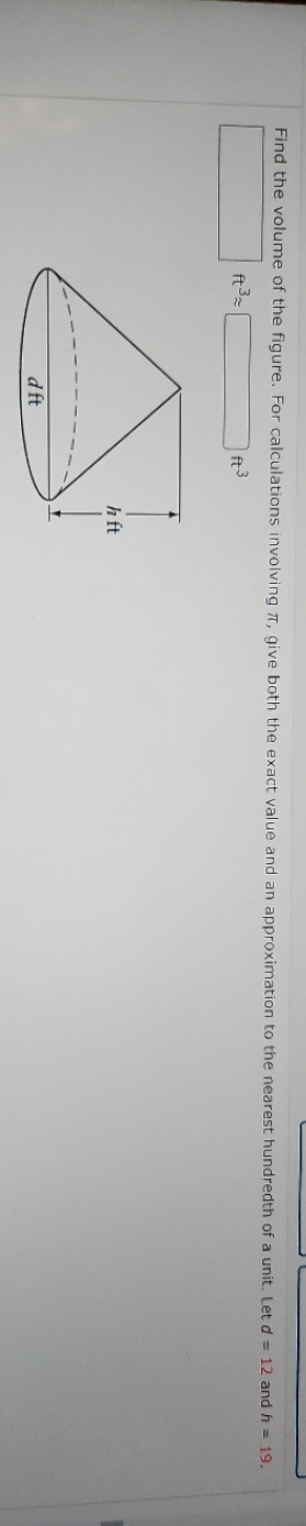 Find the volume of the figure. For calculations