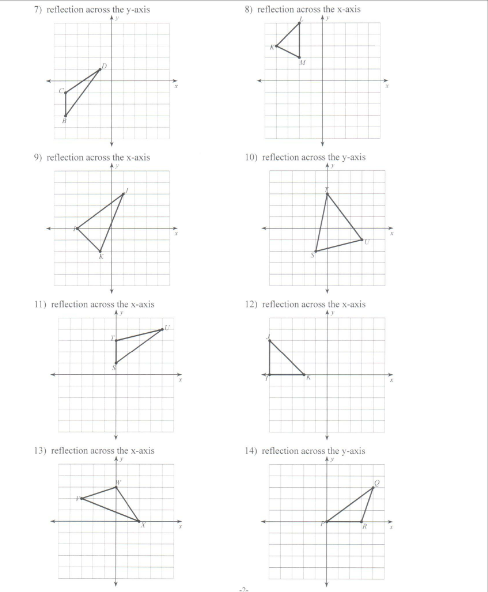 Geometry Name Reflection About Axes Hr Find the