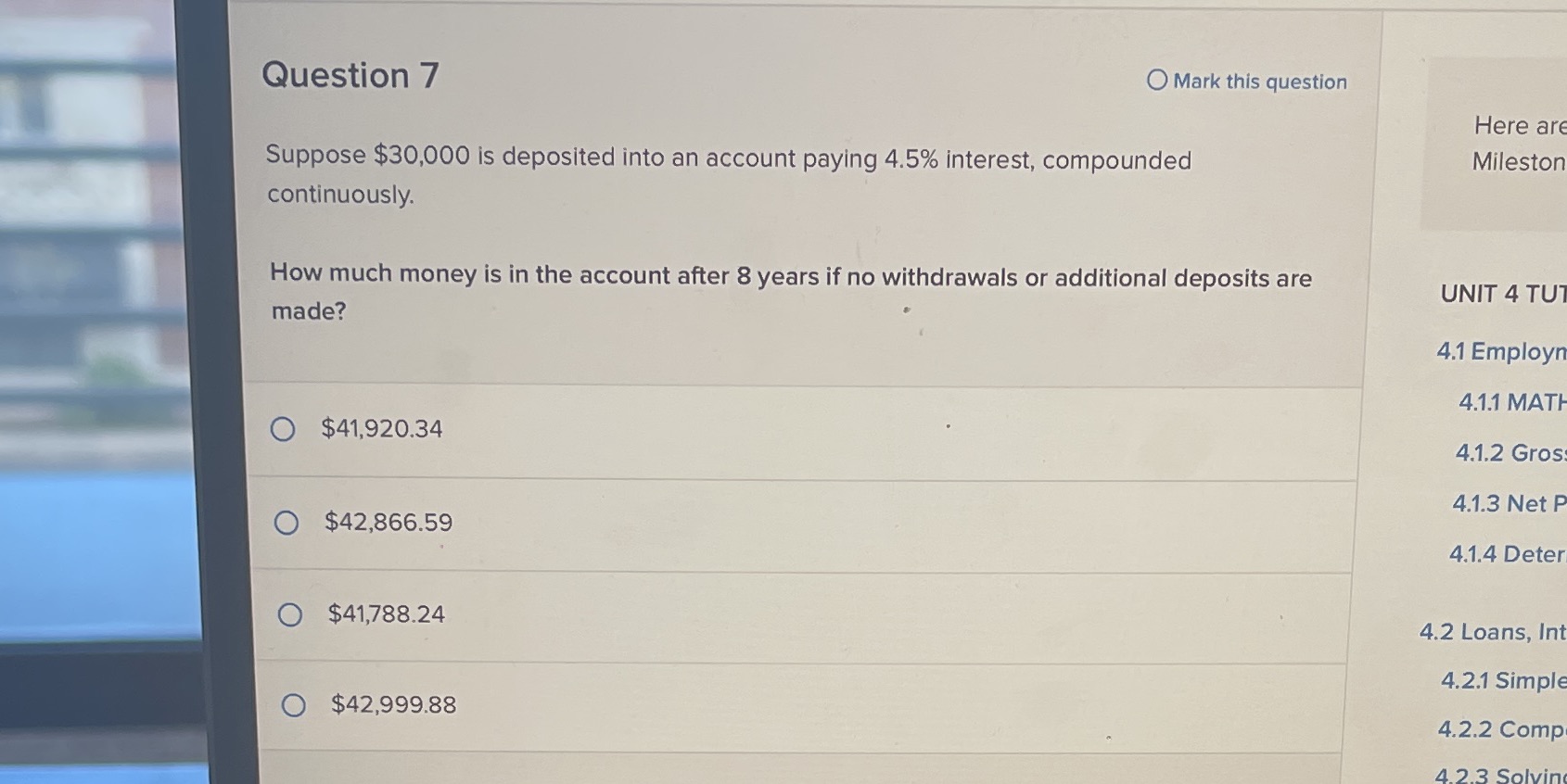 Question 7 O Mark this question Here are Suppose