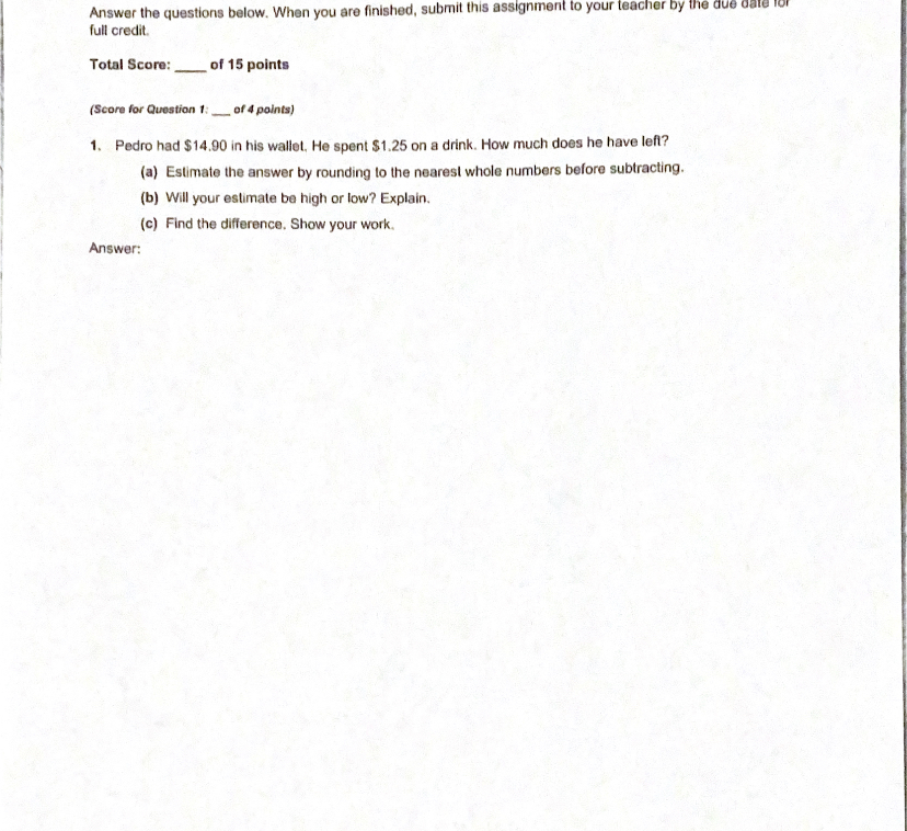 (Score for Question 3: _of 5 points) 3.