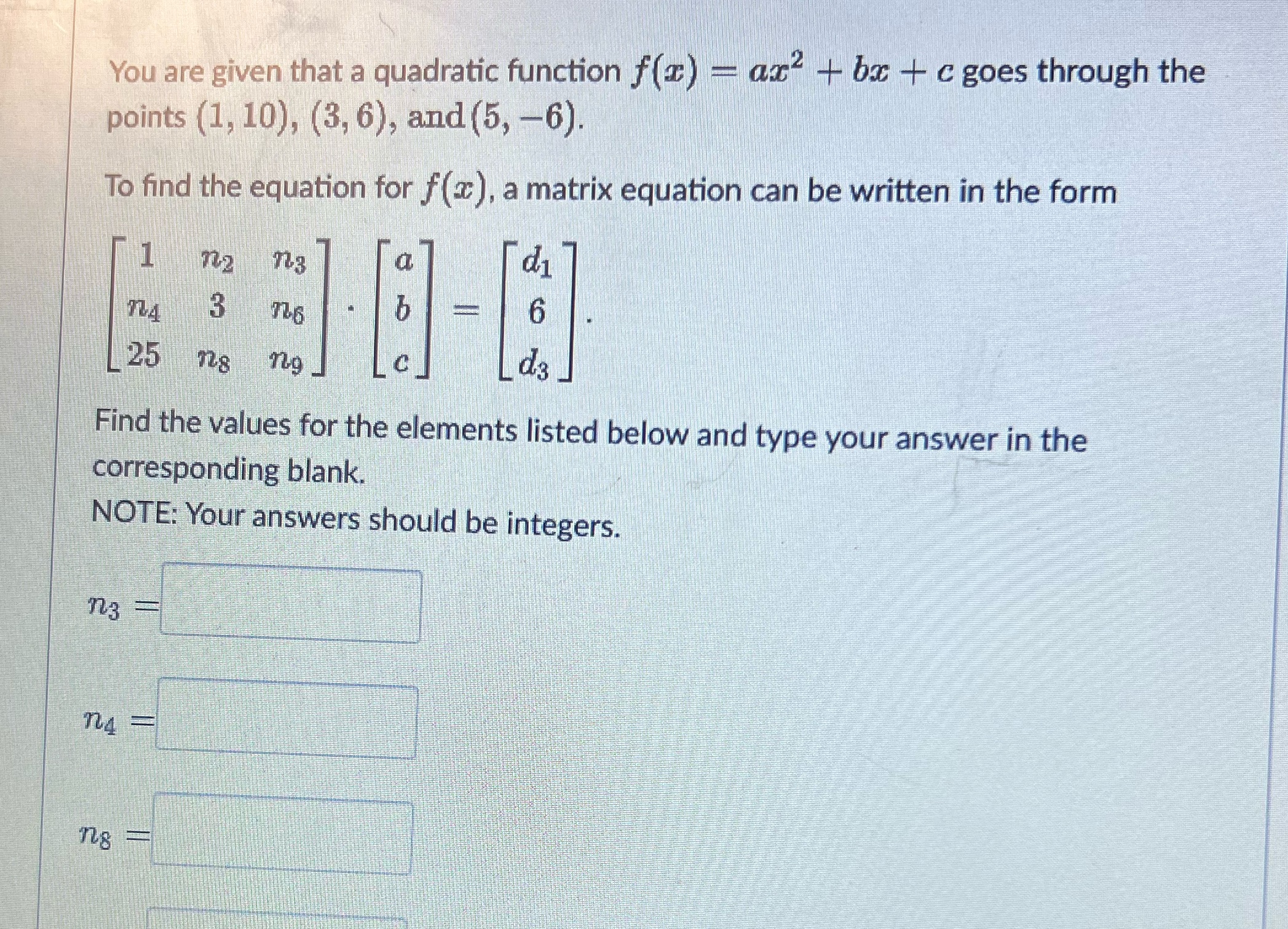 You are given that a quadratic function f(x) - ax