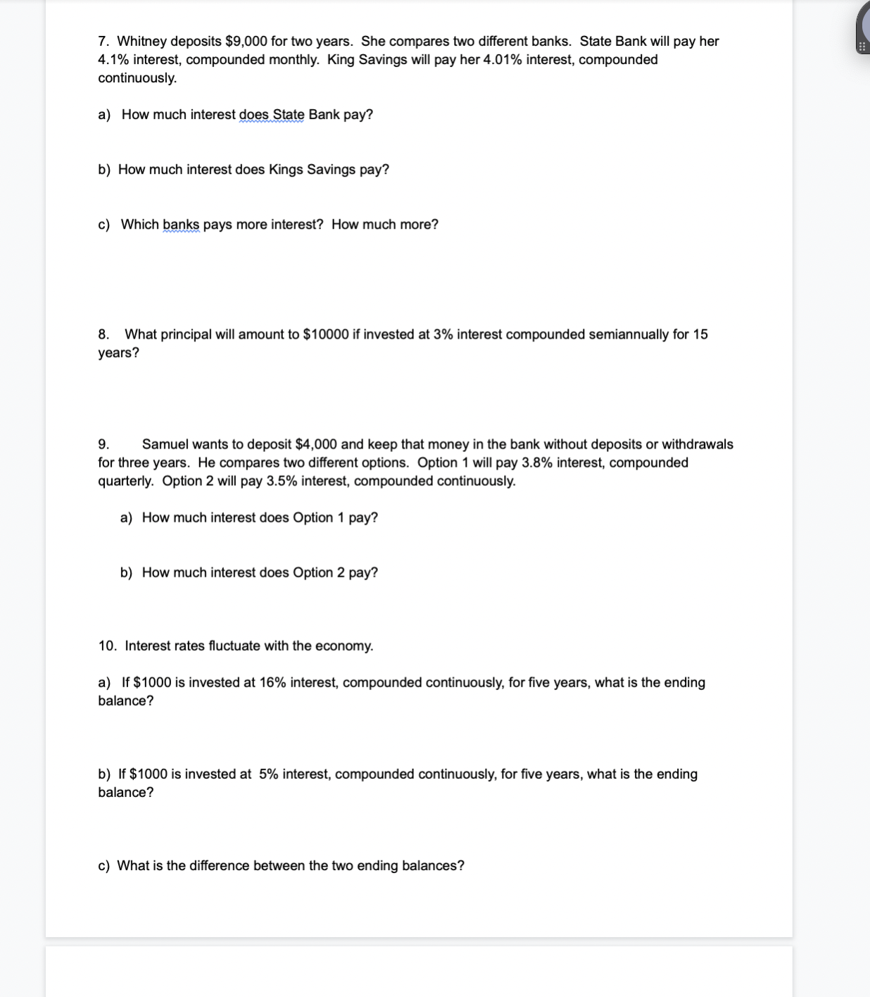 CCRM: Financial Applications Name: Compound