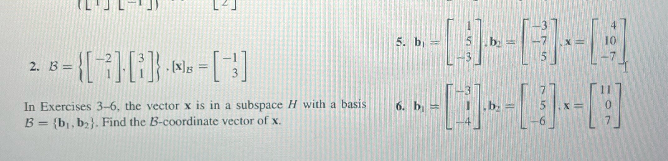 Please #5 and 6 thanks L -J 4 5. bi = 5 10 2. B-