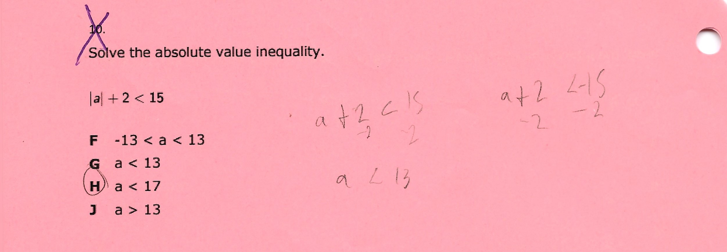 "Solve the absolute value equation. C |2x + 7 =
