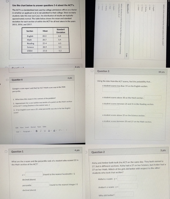 Use the chart below to anwer questions 1-6 about