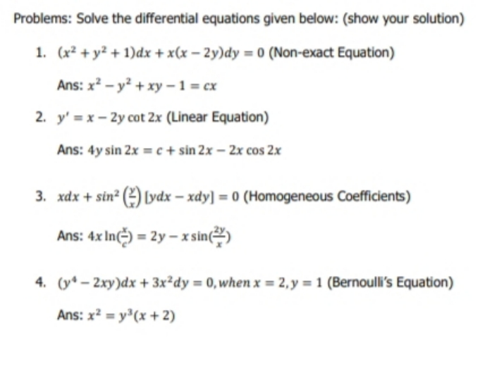 Include a complete step by step solution