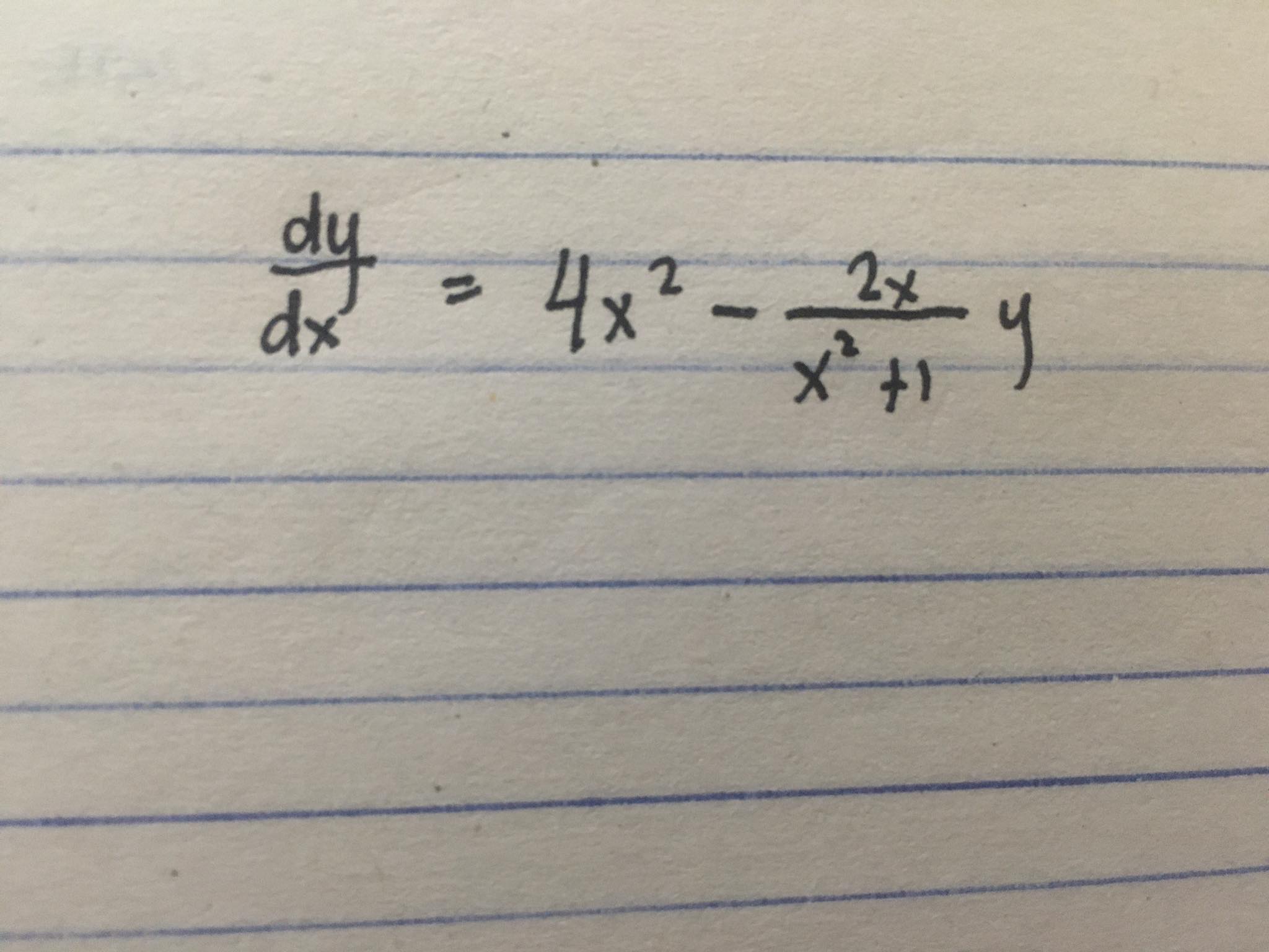 Solve the given Linear Differential Equation of