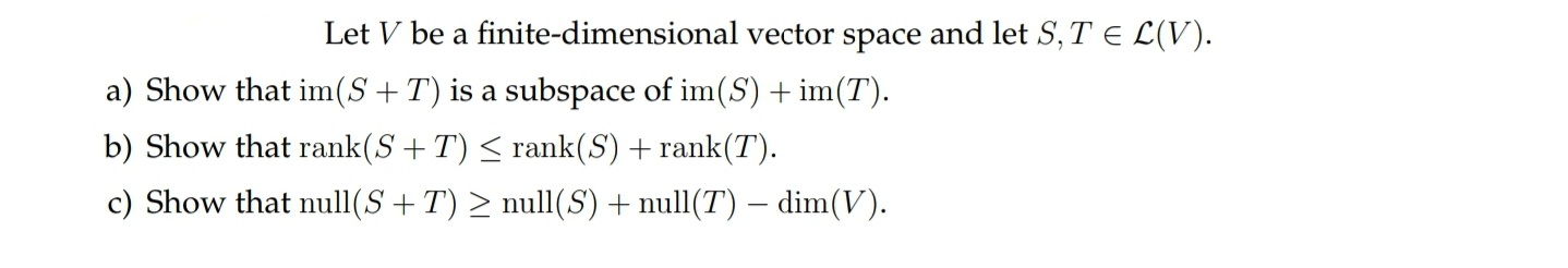 Let V be a finite-dimensional vector space and