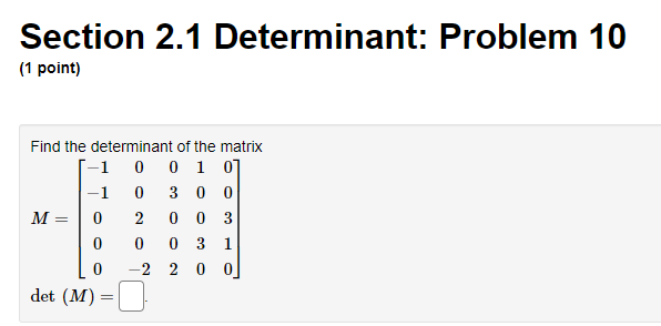 Linear Algebra Final answer only please Section