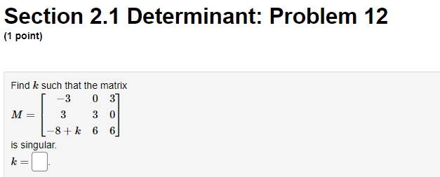 Linear Algebra Final answer only please Section