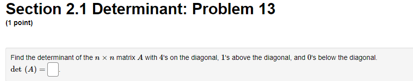 Linear Algebra Final answer only please Section
