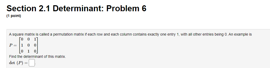 Linear Algebra Final answer only please Section