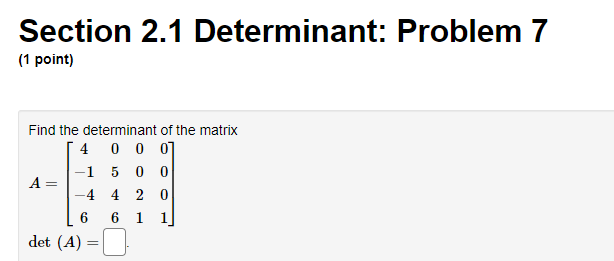 Linear Algebra Final answer only please Section