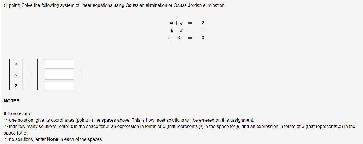 Please answer: (1 point) Consider the following