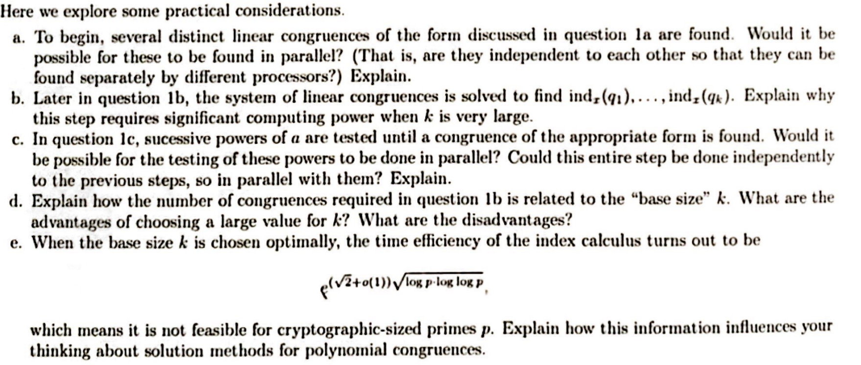 Here we explore some practical considerations. a.