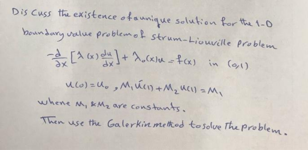 pls answer quickly Discuss the existence of