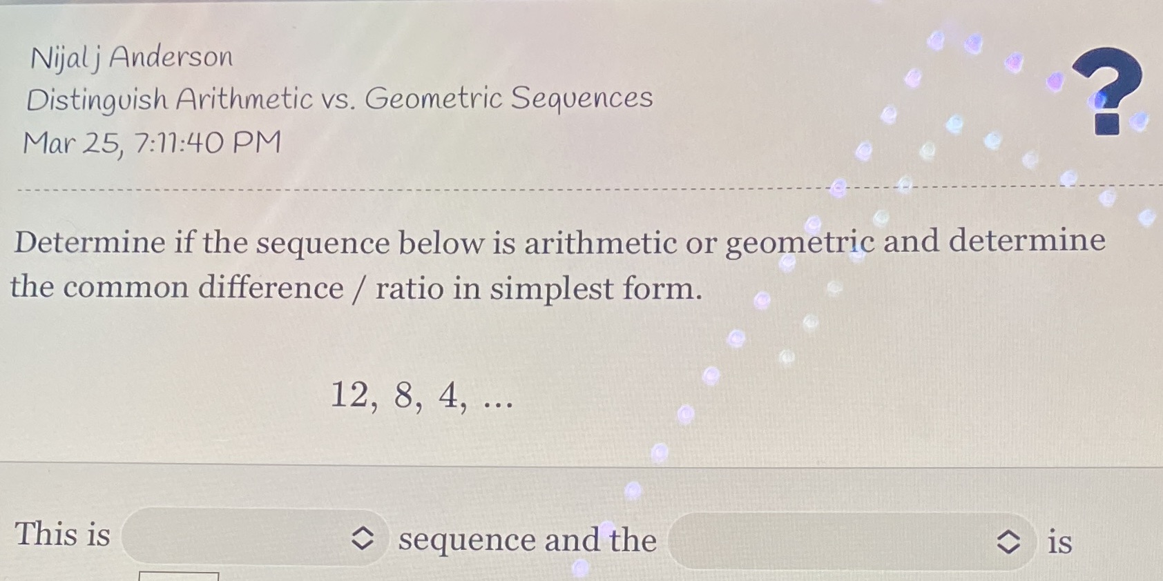 Nijal j Anderson Distinguish Arithmetic vs.