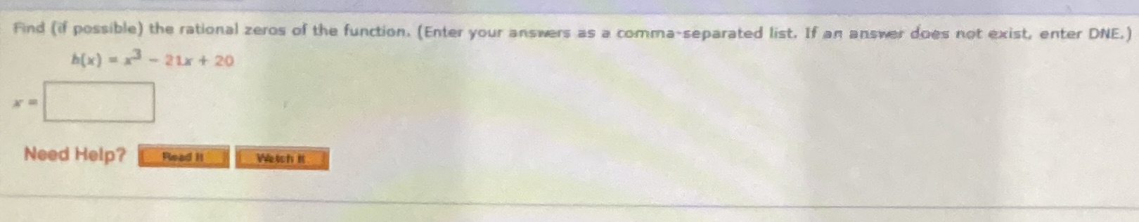Find (if possible) the rational zeros of the