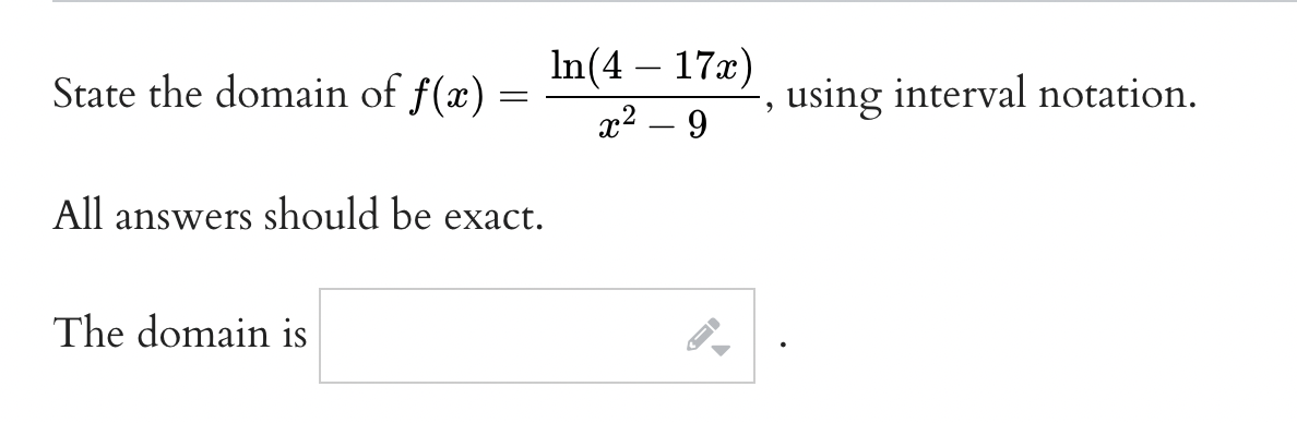 Write the following expression as a sum of