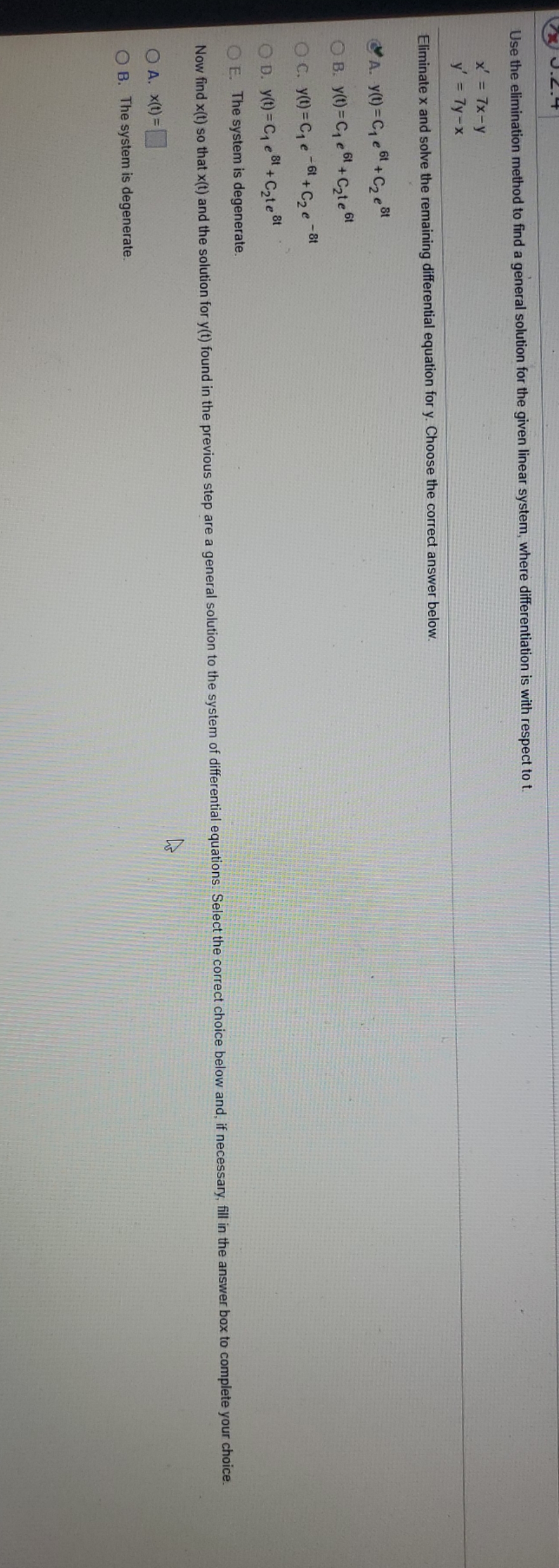 Help please Use the elimination method to find a