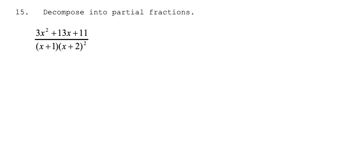 Please show all work/steps The steps for #15