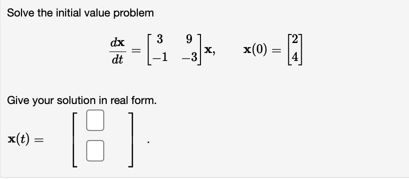 Solve the initial value problem %= _31 33]\"