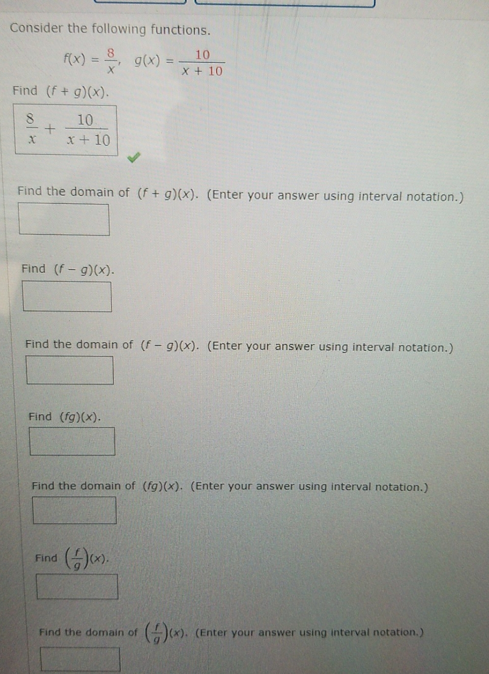 dont know how to finish the problem Consider the