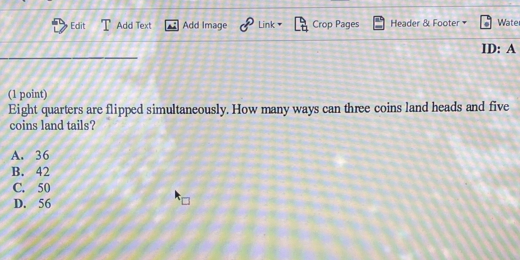 Edit T Add Text Add Image Link ~ [ Crop Pages