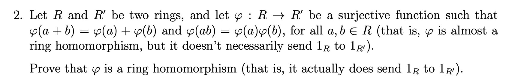 Please solve this abstract algebra problem. Thank