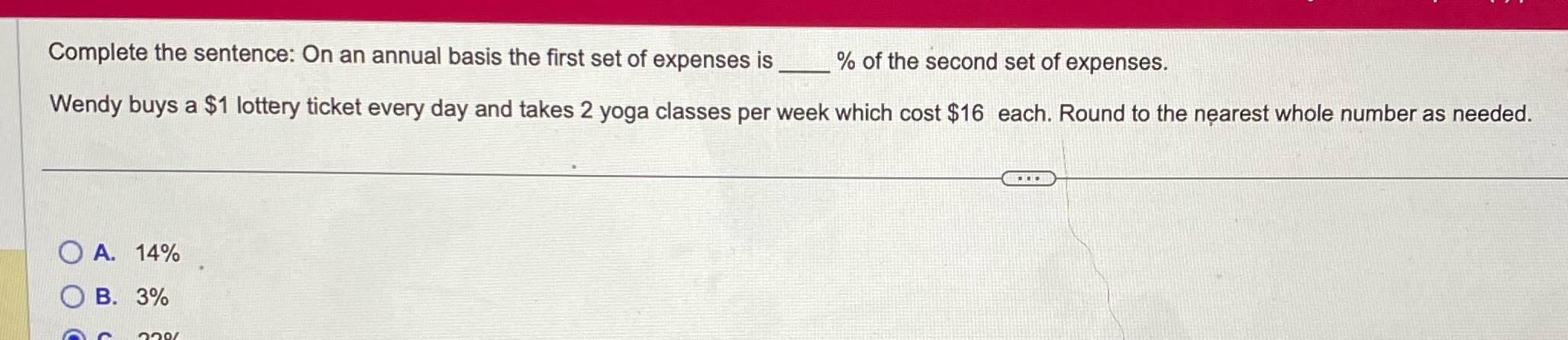 Complete the sentence: On an annual basis the