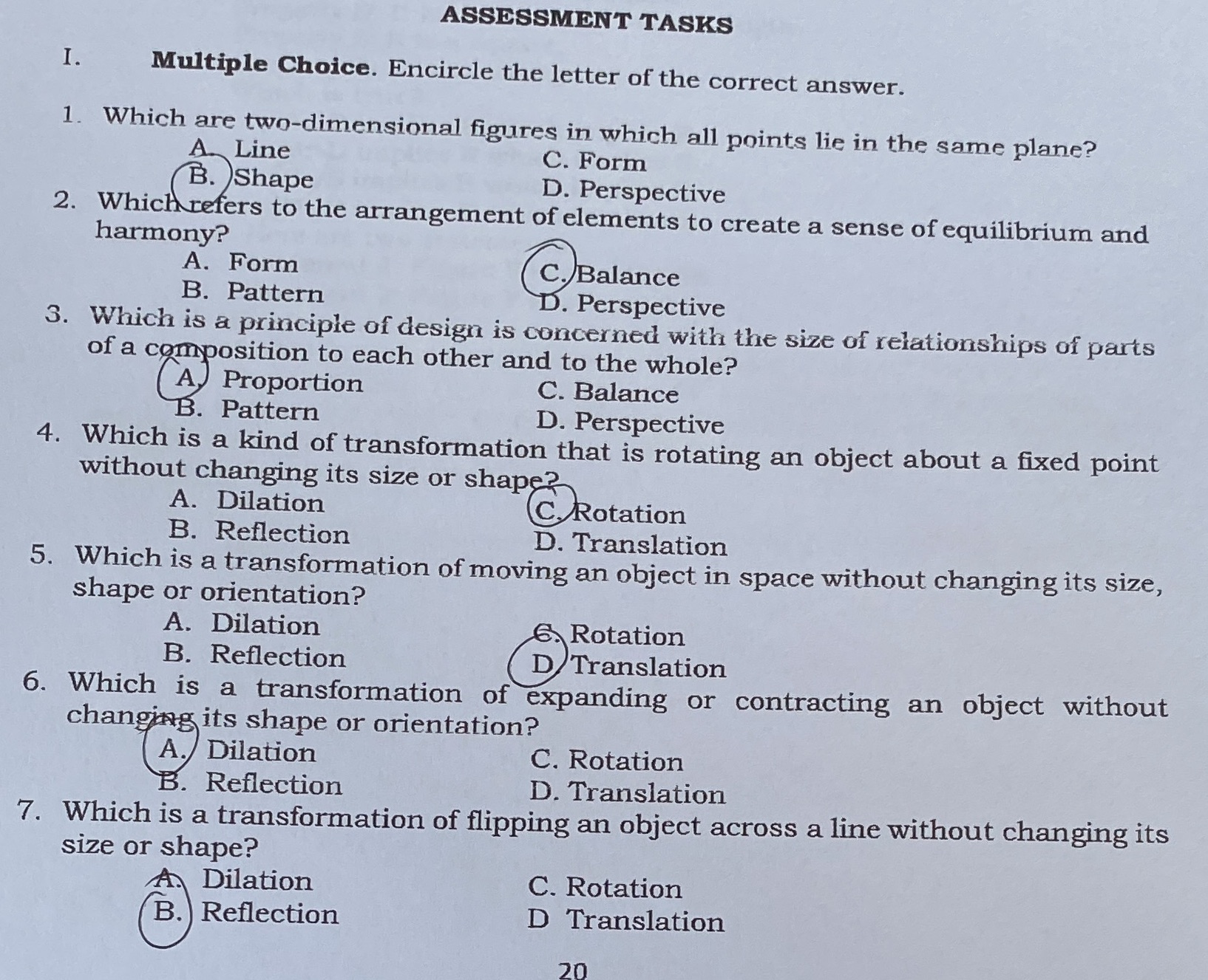 Page20. Kindly write the answer and solution on a
